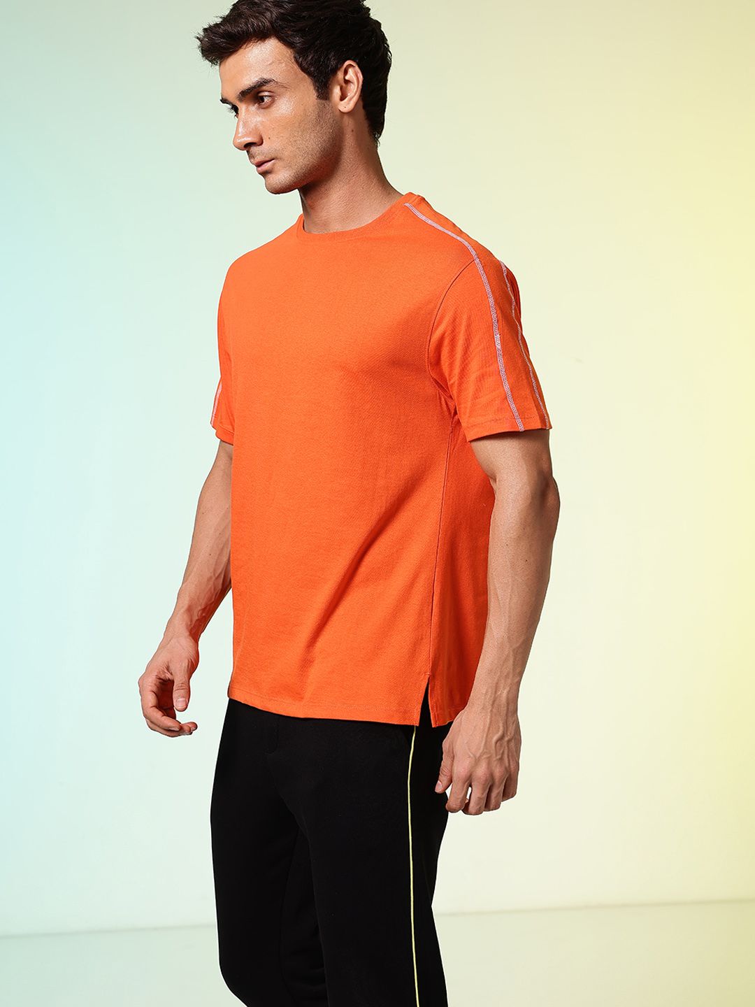 HRX by Hrithik Roshan Printed Drop-Shoulder Sleeves Relaxed Fit Training T-shirt
