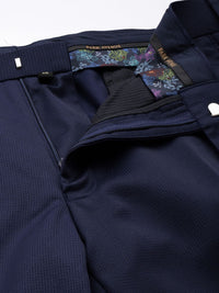 Park Avenue Self Design Single Breasted Super Slim Fit 2-Peice Suit