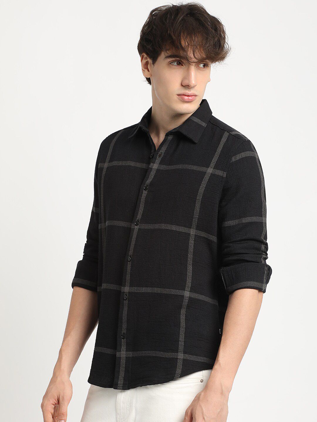 THE BEAR HOUSEM Checked Slim Fit Casual Shirt