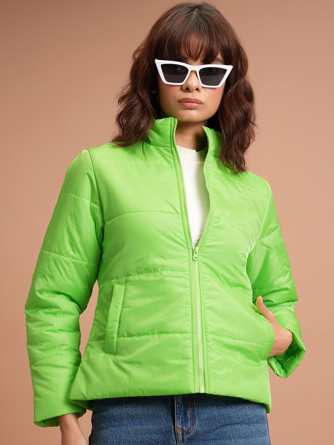 Tokyo Talkies Mock Collar Padded Jacket