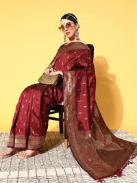 Saree mall Ethnic Motifs Saree with Woven Design Border