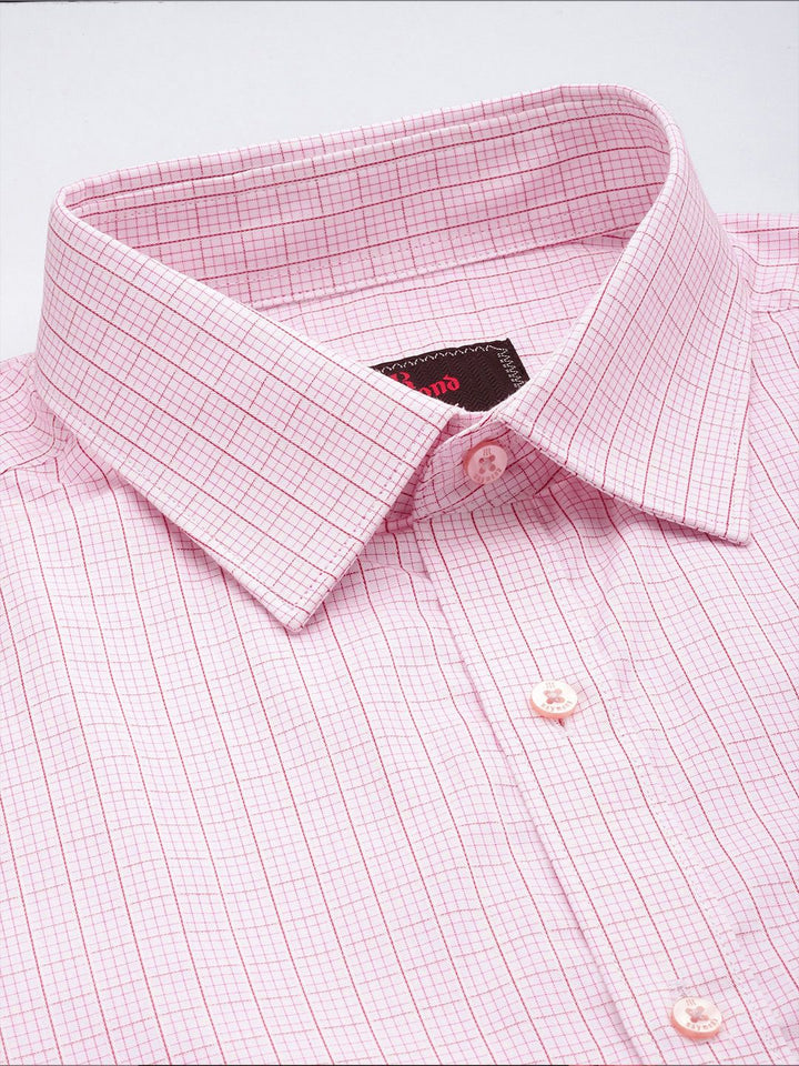 Raymond Pure Cotton Slim Fit Checked Formal Shirt