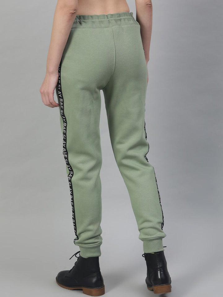STREET 9 Women Green Regular Fit Solid Joggers