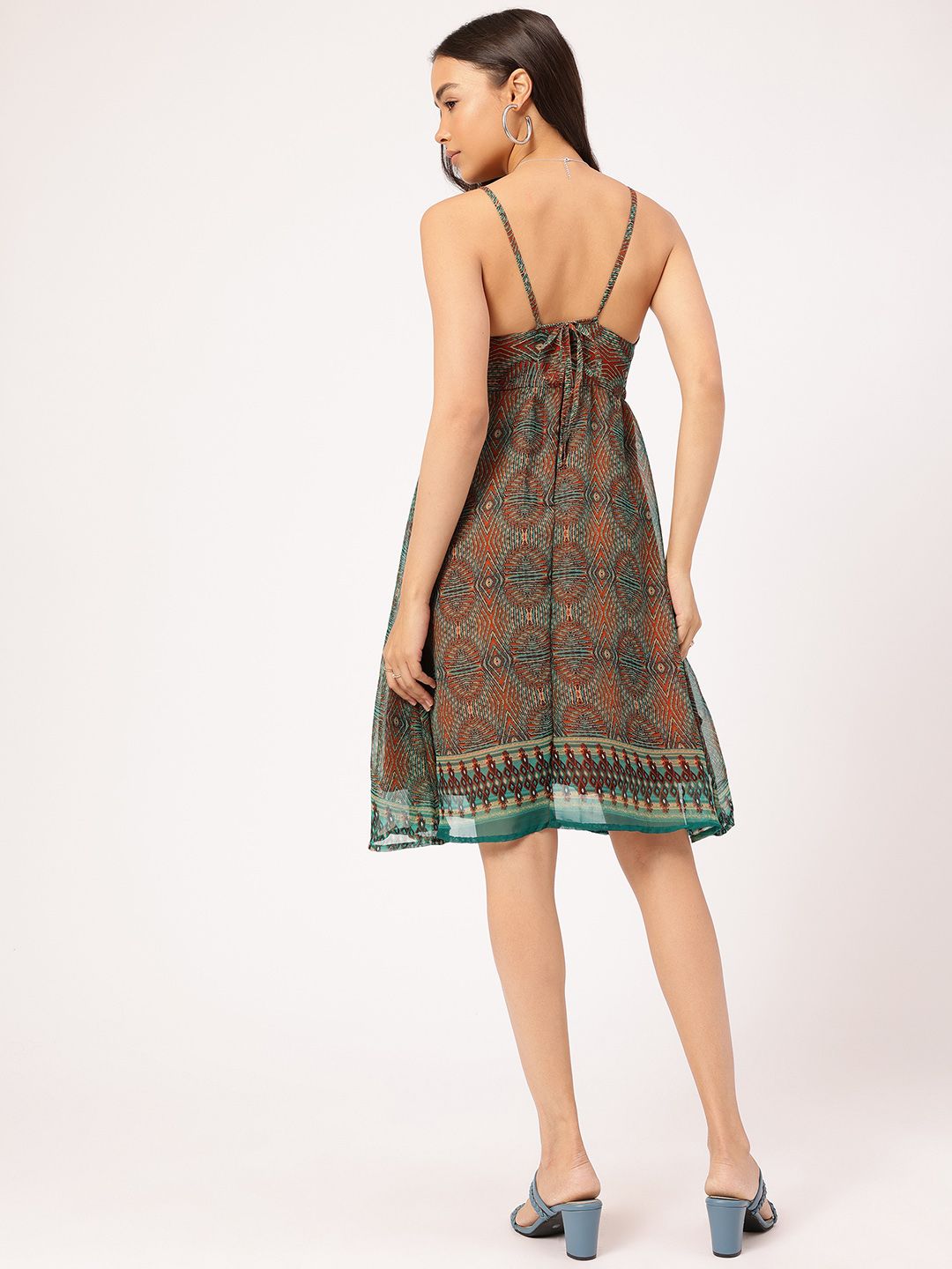 DressBerry Indie Heartbeat Printed A-Line Dress