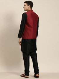 SOJANYA Black Mirror Work Kurta with Churidar