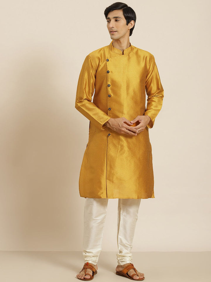 SOJANYA Kurta Kuning Mustard Lelaki