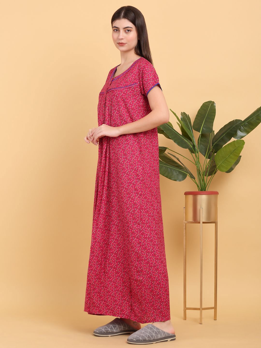 Sweet Dreams Printed Cotton Maxi Nightdress