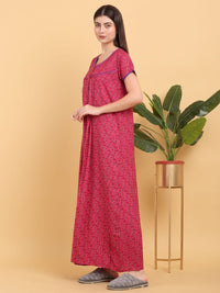 Sweet Dreams Printed Cotton Maxi Nightdress
