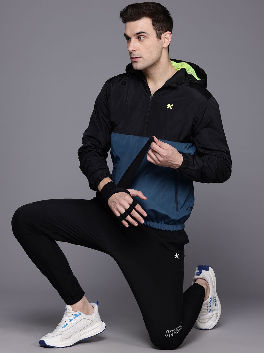 HRX by Hrithik Roshan Colourblocked Tailored Jacket