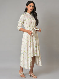 W Floral A-Line Midi Dress