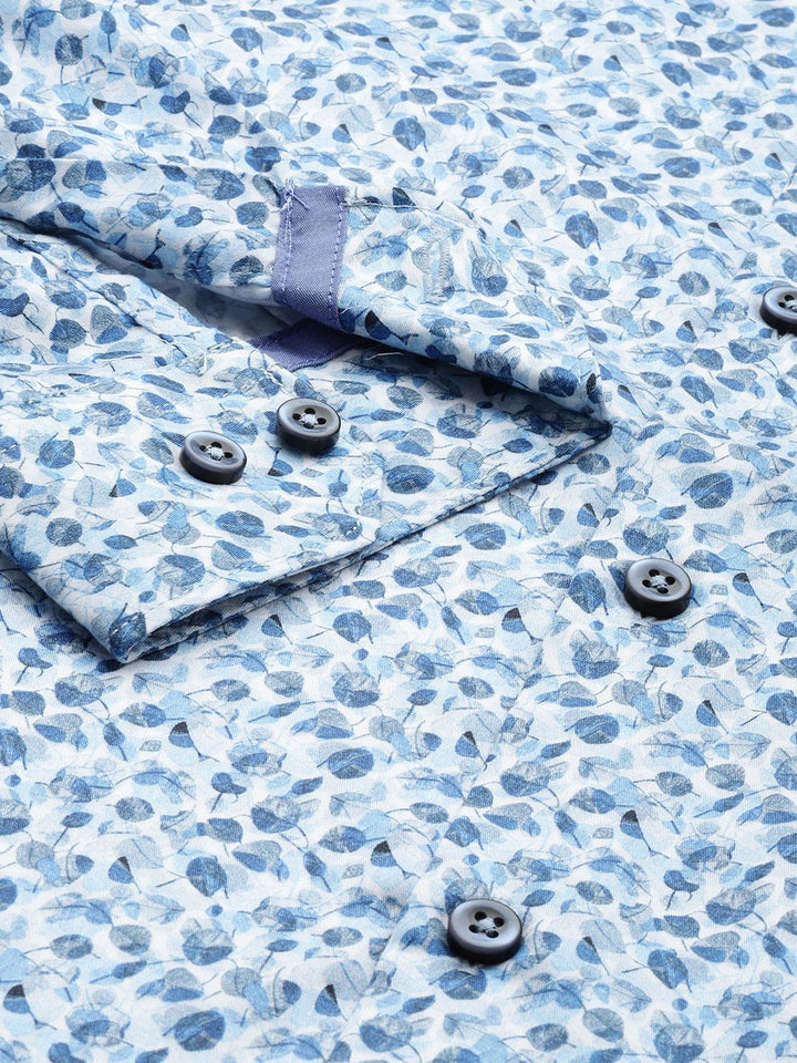 Park Avenue Slim Fit Opaque Floral Printed Pure Cotton Casual Shirt