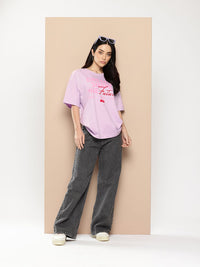 Difference Of Opinion Women Short Sleeve Oversized Printed Tshirt