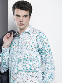 The Indian Garage Co Men Slim Fit Floral Opaque Printed Shirt