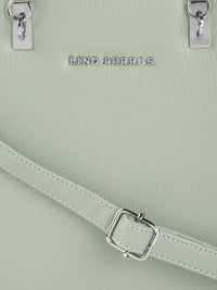 Lino Perros Sea Green Solid Structured Handheld Bag