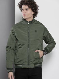 The Indian Garage Co Men Regular Fit Zip-Front Bomber Jacket