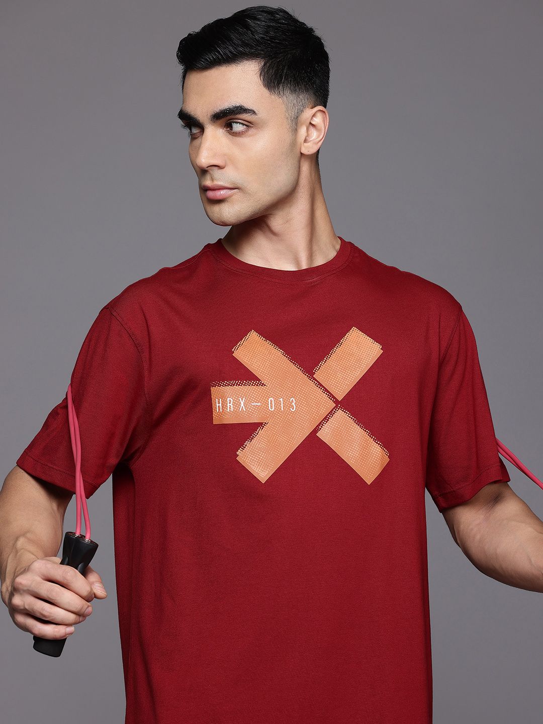 HRX by Hrithik Roshan Twin Collection Printed Training T-shirt
