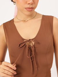 DressBerry Tie-Up Detail Mini Dress