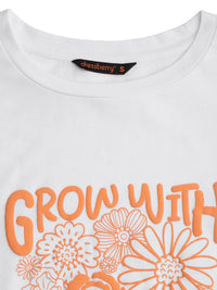 DressBerry Floral Printed Boxy Crop T-shirt