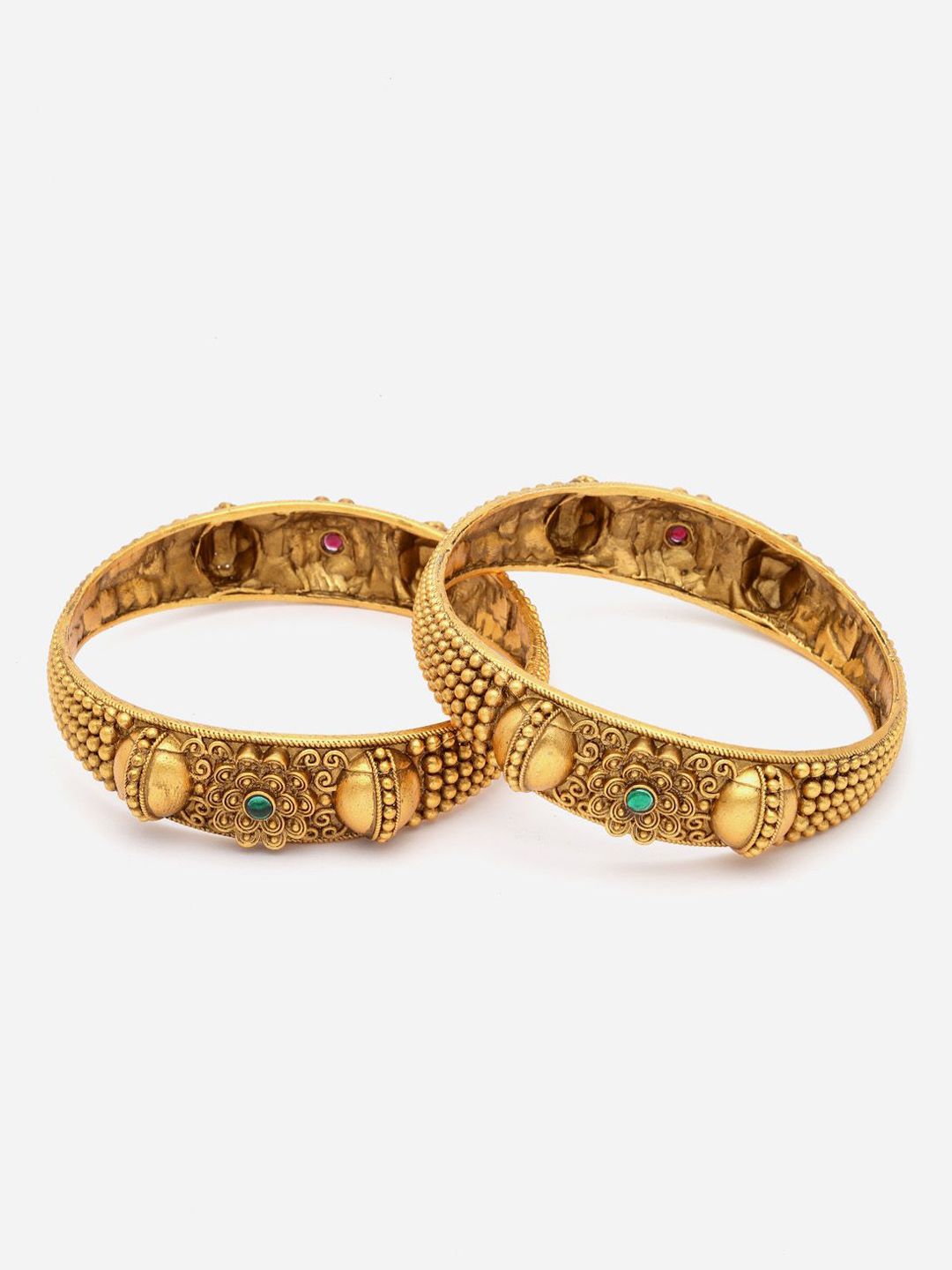Set Panash 2 Gelang Antik Buatan Tangan Bersalut Emas 24CT