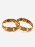 Set Panash 2 Gelang Antik Buatan Tangan Bersalut Emas 24CT
