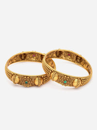 Set Panash 2 Gelang Antik Buatan Tangan Bersalut Emas 24CT