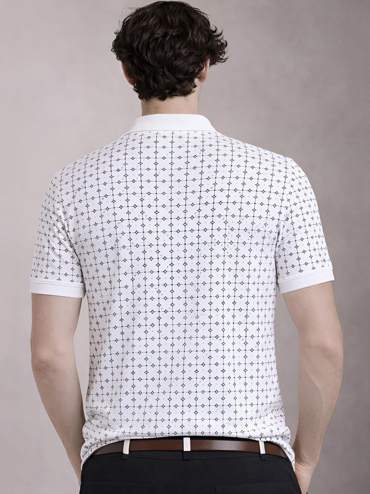 ADRO Men Printed Polo Collar T-shirt