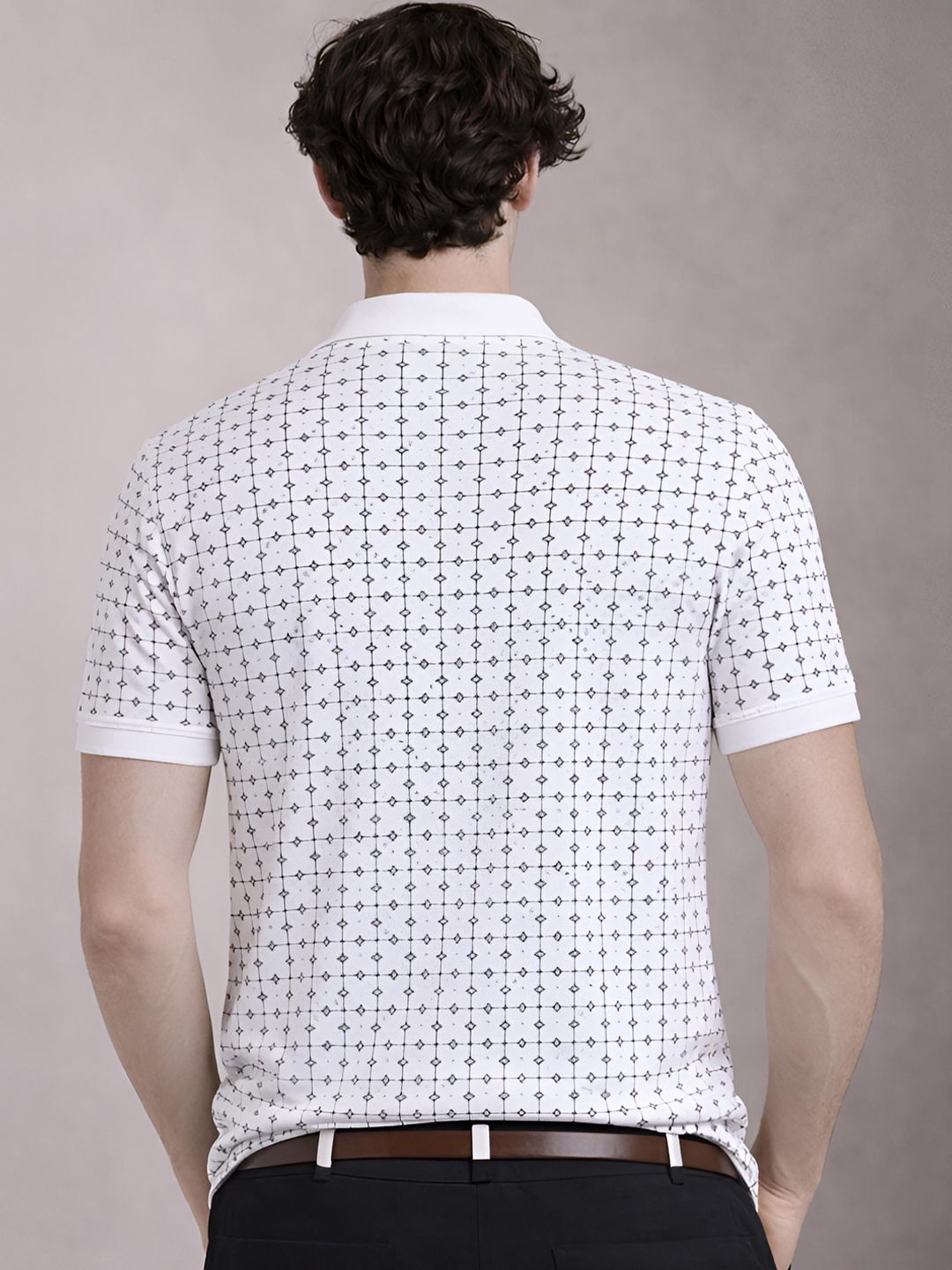 ADRO Men Printed Polo Collar T-shirt