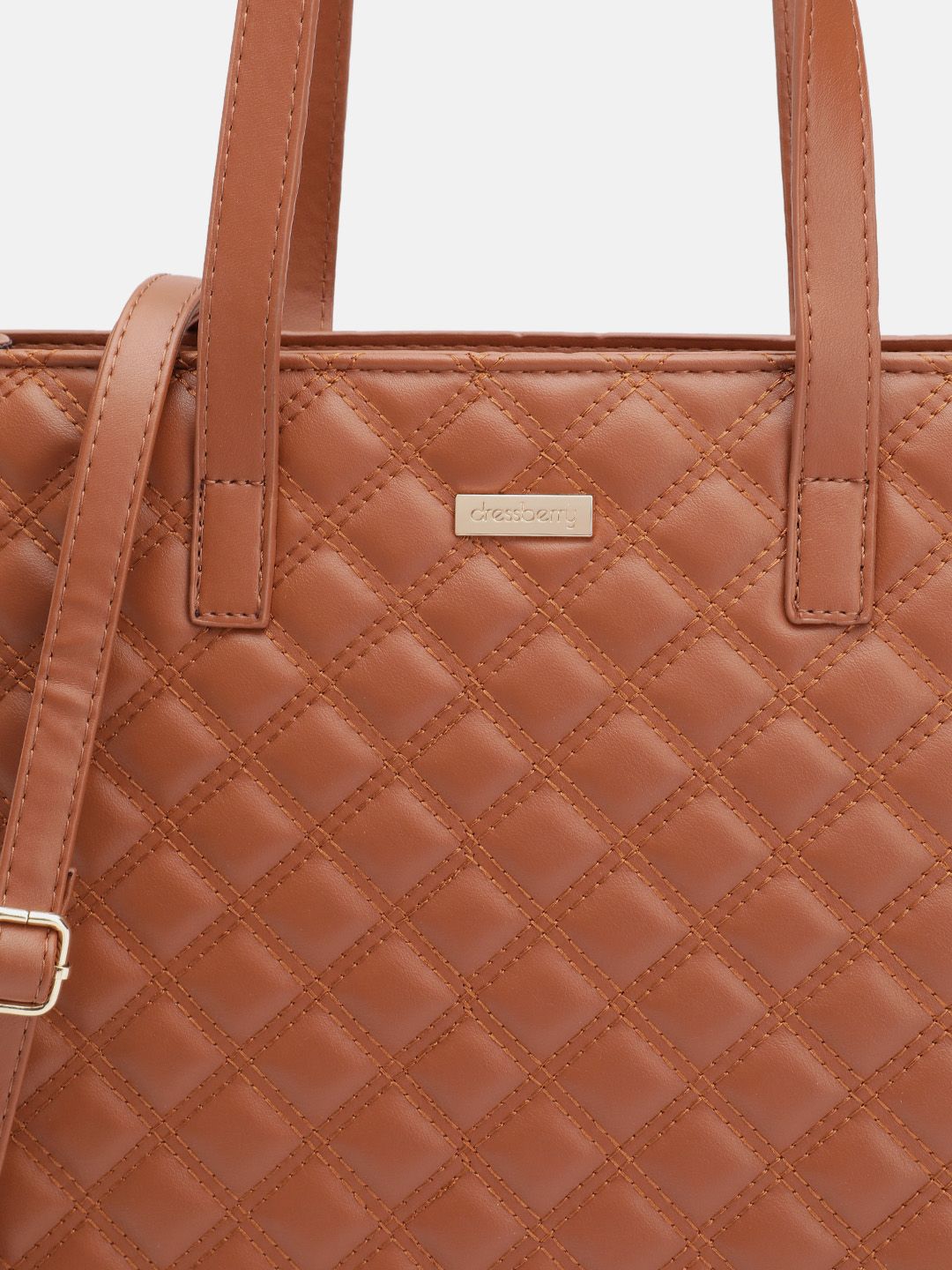 DressBerry Structured Quilted Shoulder Bag