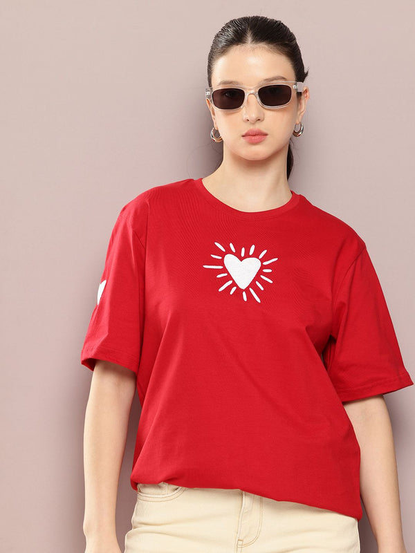 Dillinger Wanita besar sulaman krew tshirt