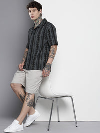The Indian Garage Co Men Relaxed Fit Striped Resort Wear Shirt