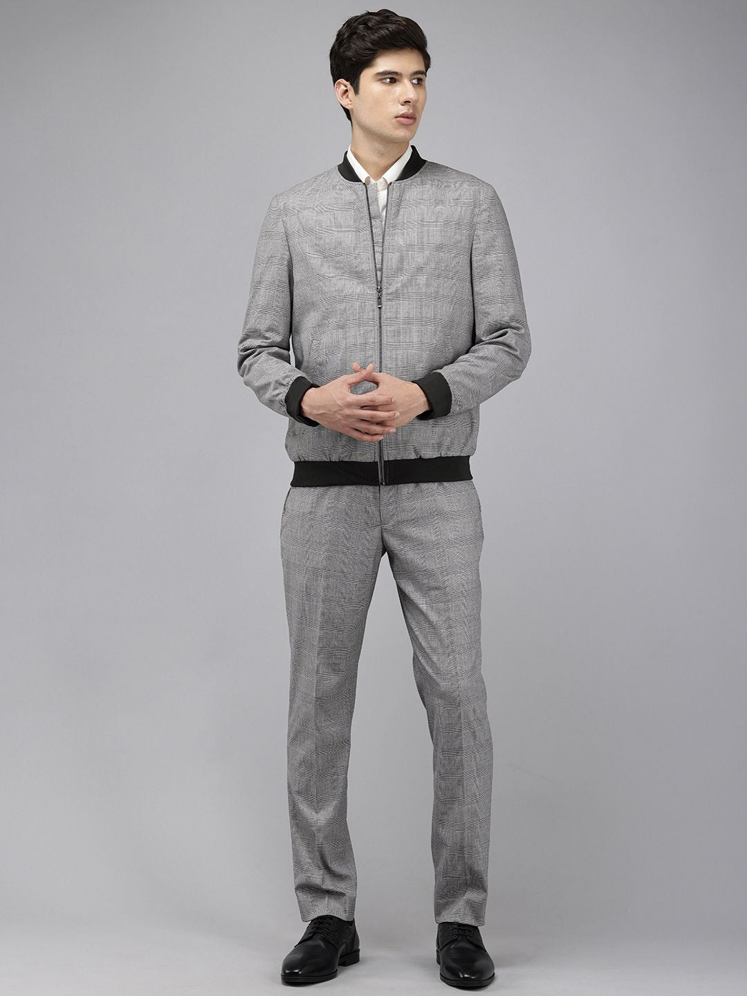 Park Avenue Checked Neo Fit 2 Piece Formal Suits