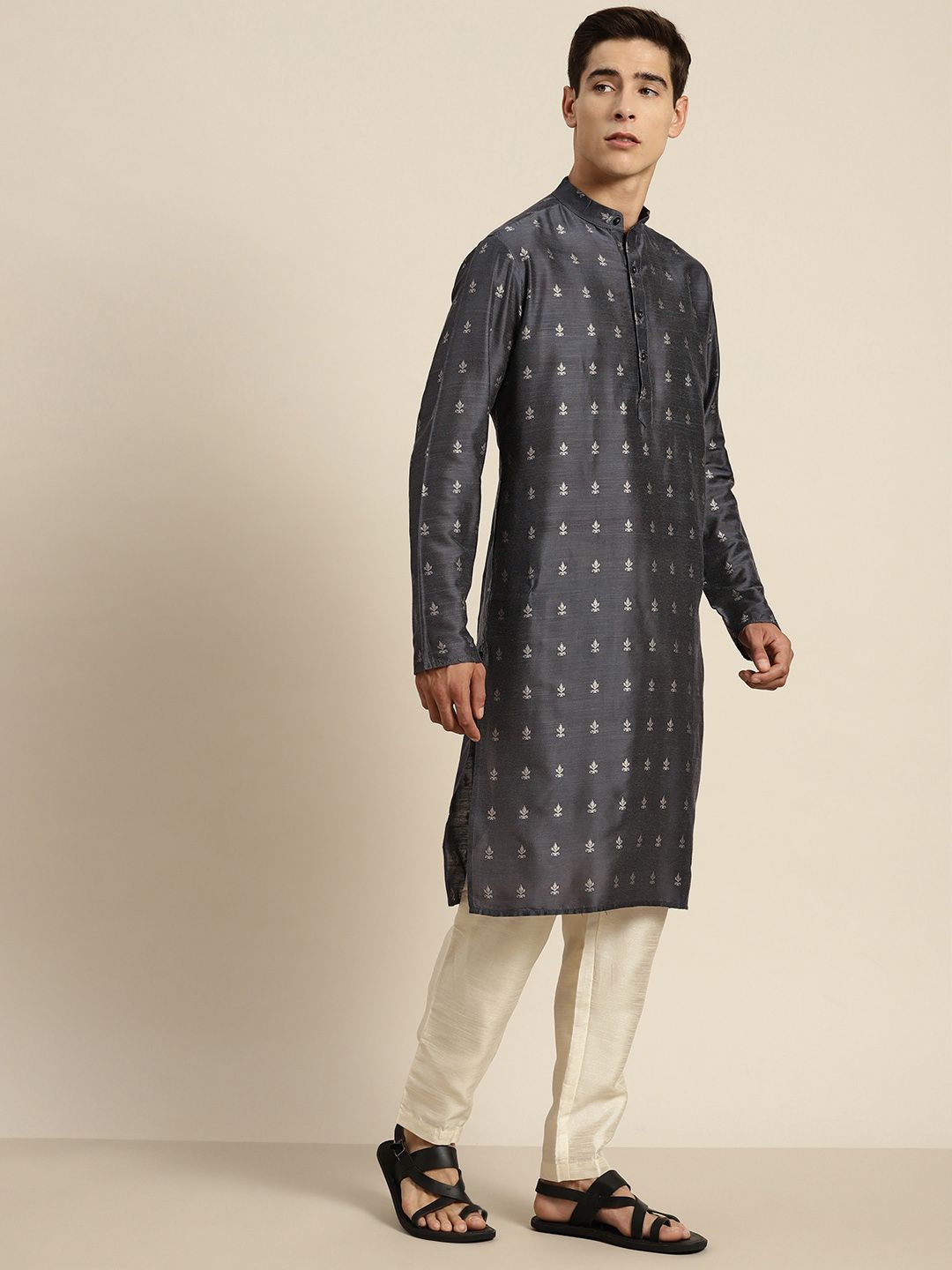 SOJANYA Kurta Sutera Katun Motif Etnik