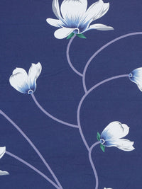 Sarung Sofa Dua Tempat Duduk Bercetak Cortina Navy Blue Floral
