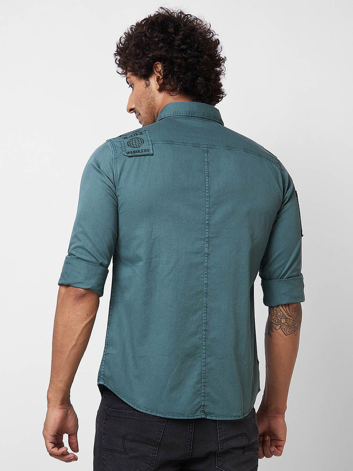 SPYKAR Typography Printed Cotton Casual Shirt