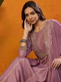 KALINI Floral Embroidered Regular Sequinned Kurta with Palazzos & With Dupatta