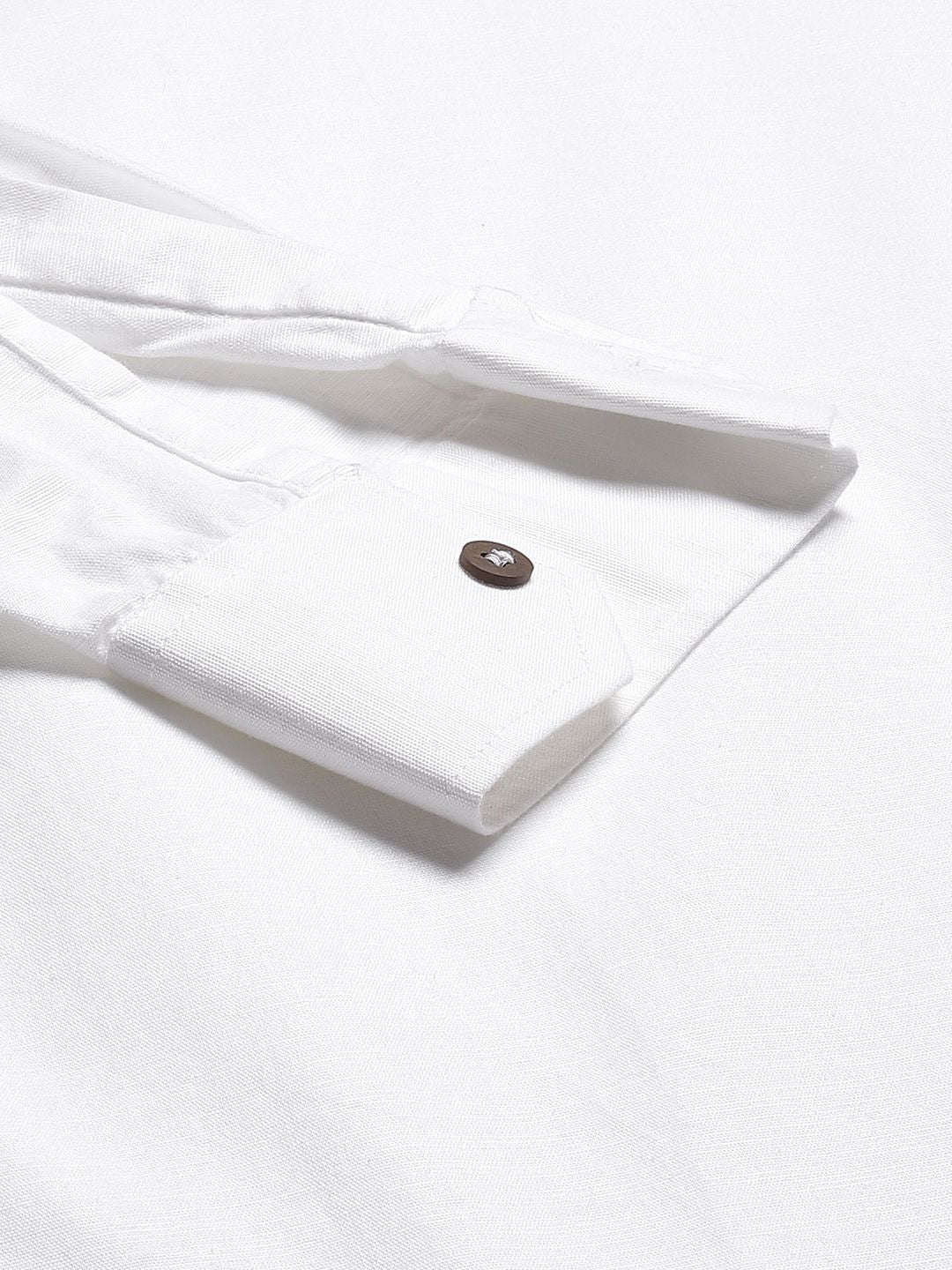 Dennison Men White Comfort Fit kurta