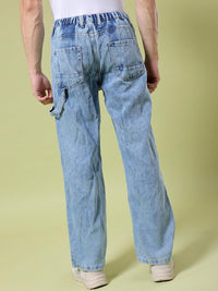 The Indian Garage Co Men Baggy Relaxed Fit Mid Rise Cotton Jeans