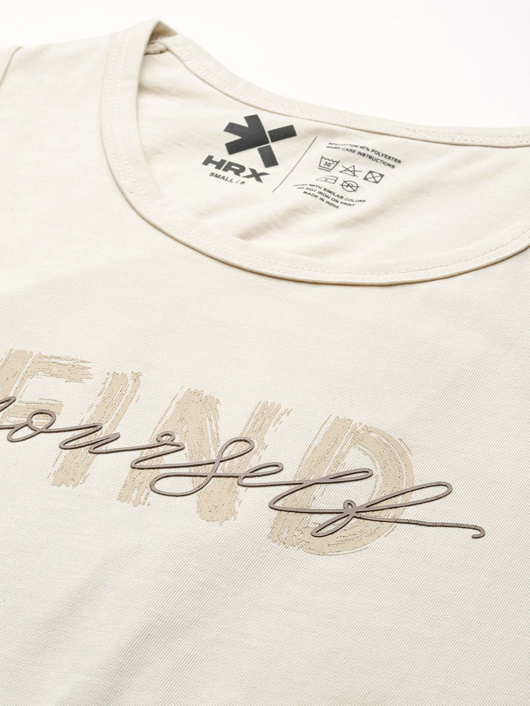 HRX by Hrithik Roshan Printed Style Back Yoga T-shirt