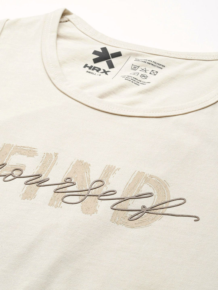 HRX by Hrithik Roshan Printed Style Back Yoga T-shirt