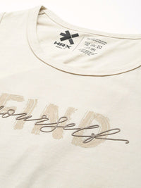 HRX by Hrithik Roshan Printed Style Back Yoga T-shirt