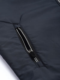 The Indian Garage Co Men Slim Fit Zip-Front Hooded Bomber Jacket