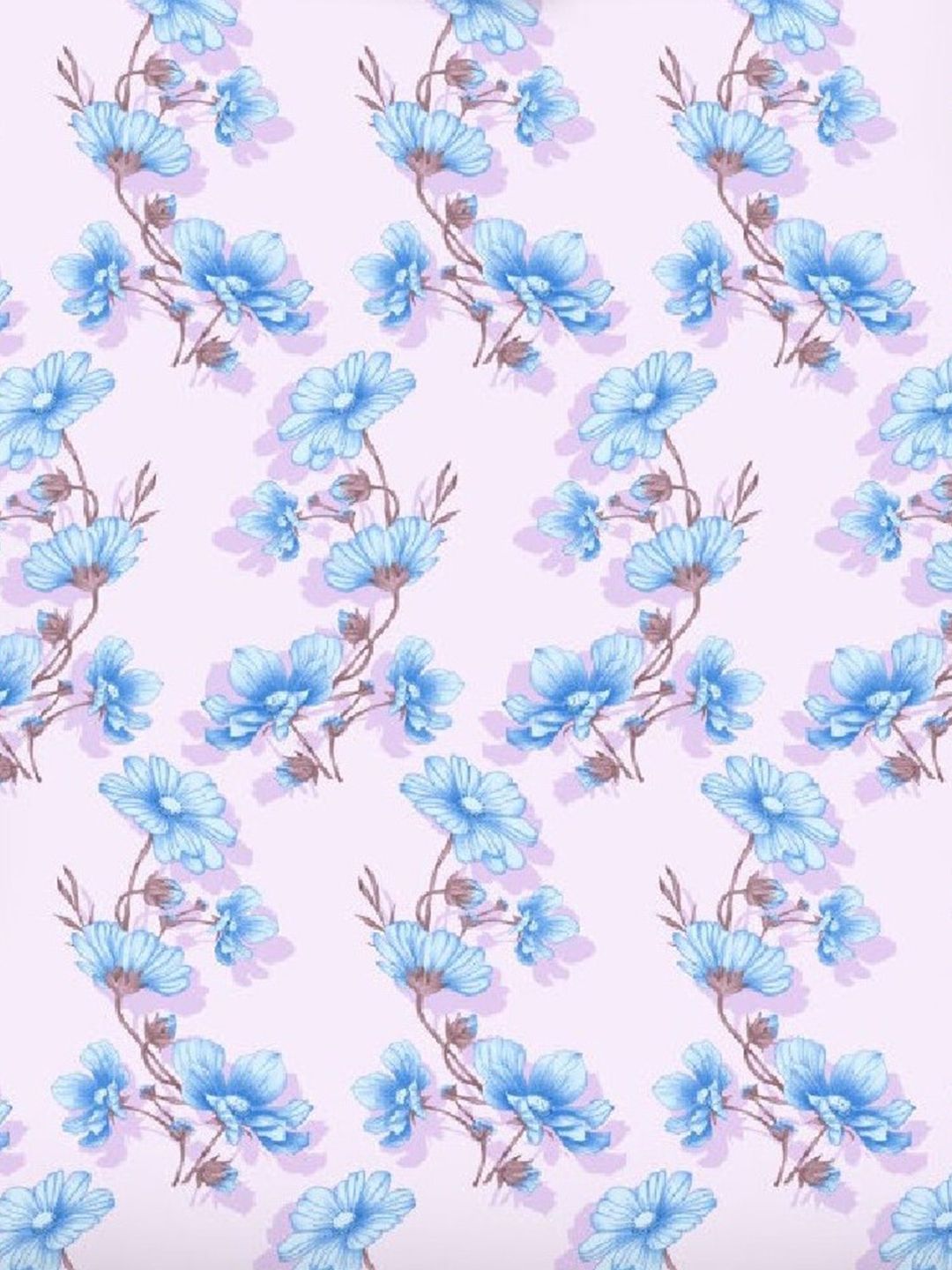 BOMBAY DYEING Blue Floral Cotton 140 TC Double Queen Bedsheet Set- 2.28 m X 2.54 m