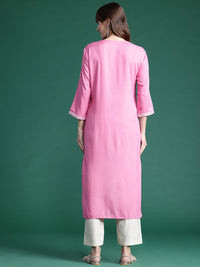 Indo Era Women Floral Embroidered Thread Work Kurta