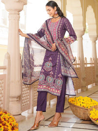 KALINI Women Ethnic Motifs Printed Kurta with Trousers & Dupatta