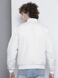 The Indian Garage Co Men Typographic Printed Slim Fit High-Neck Bomber Jacket