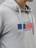 ADRO Men Printed Hooded Pullover Sweatshirt