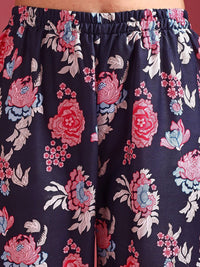 KALINI Floral Printed Sleeveless Tunic With Trousers