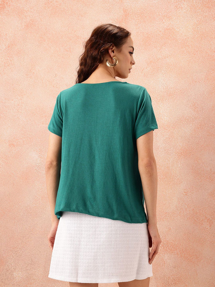 all about you Cowl Neck Extended Sleeves Top