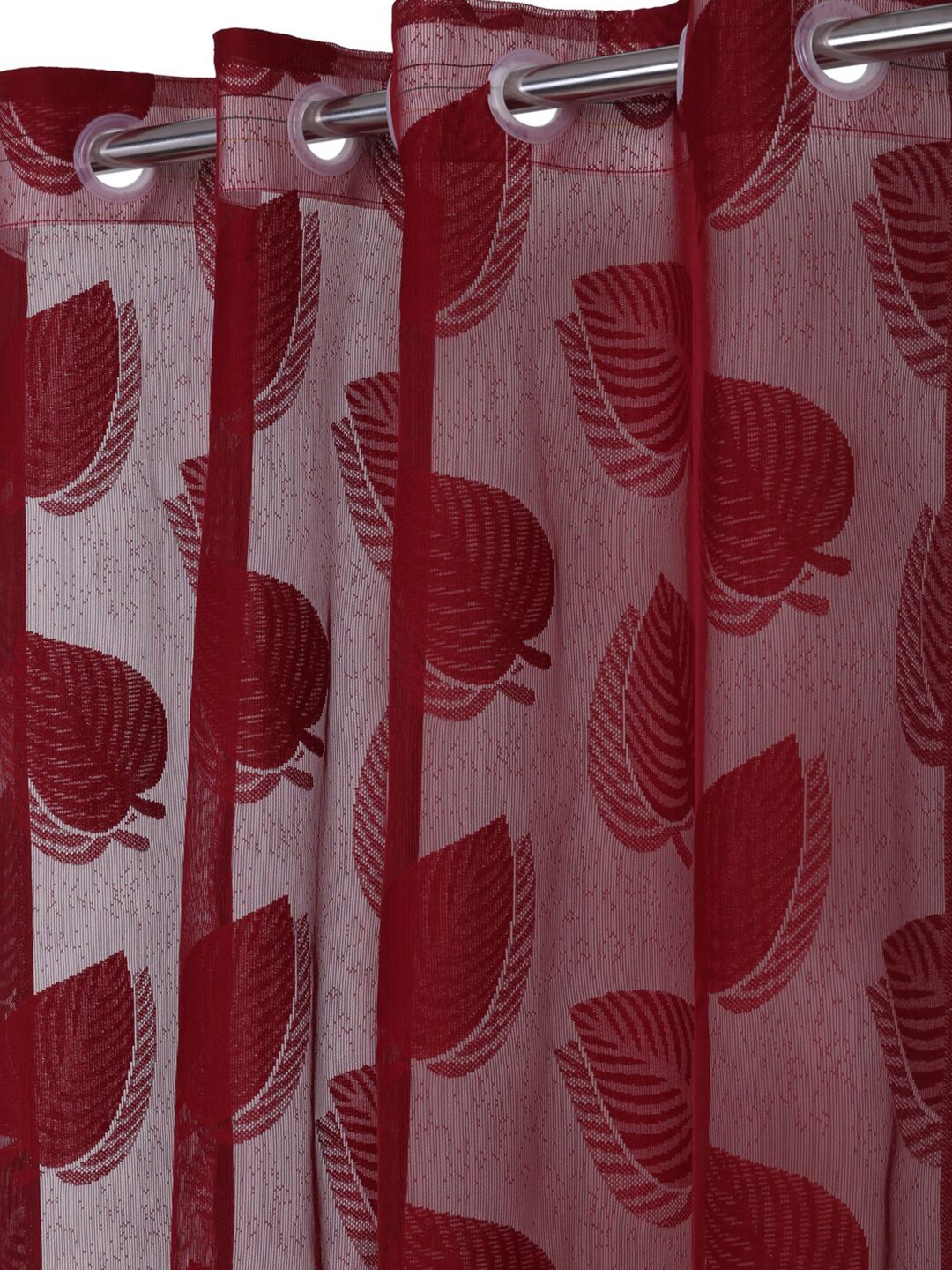HOSTA HOMES Maroon Floral Long Door Curtain