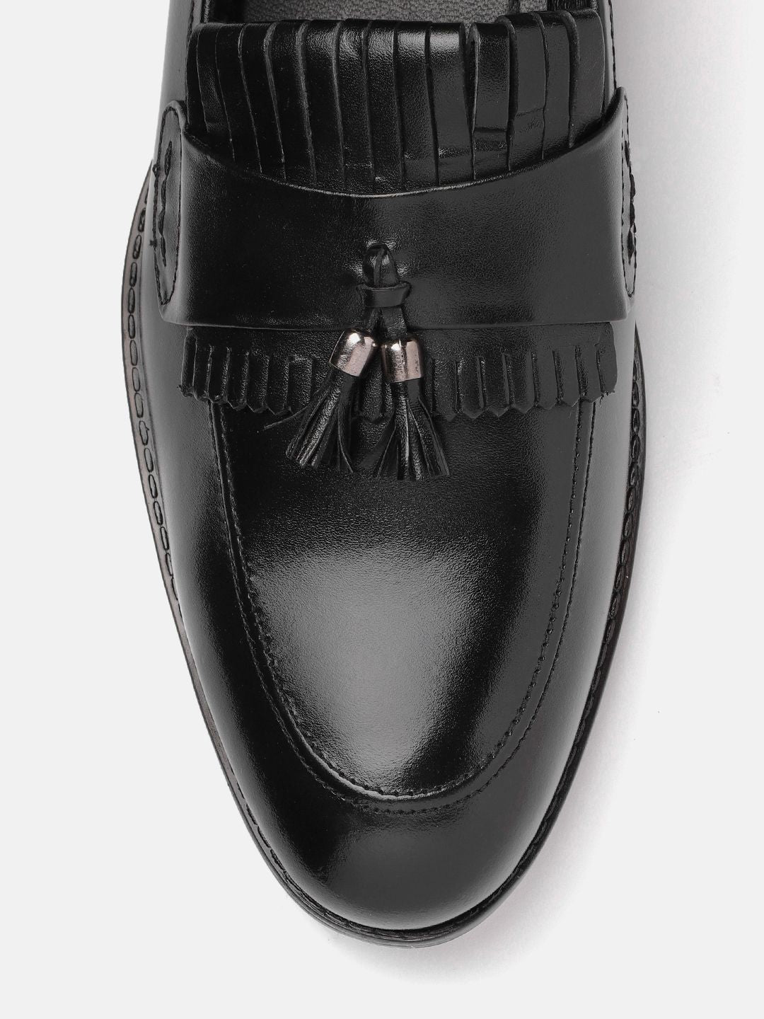 House of Pataudi Men Tasselled Formal Loafers